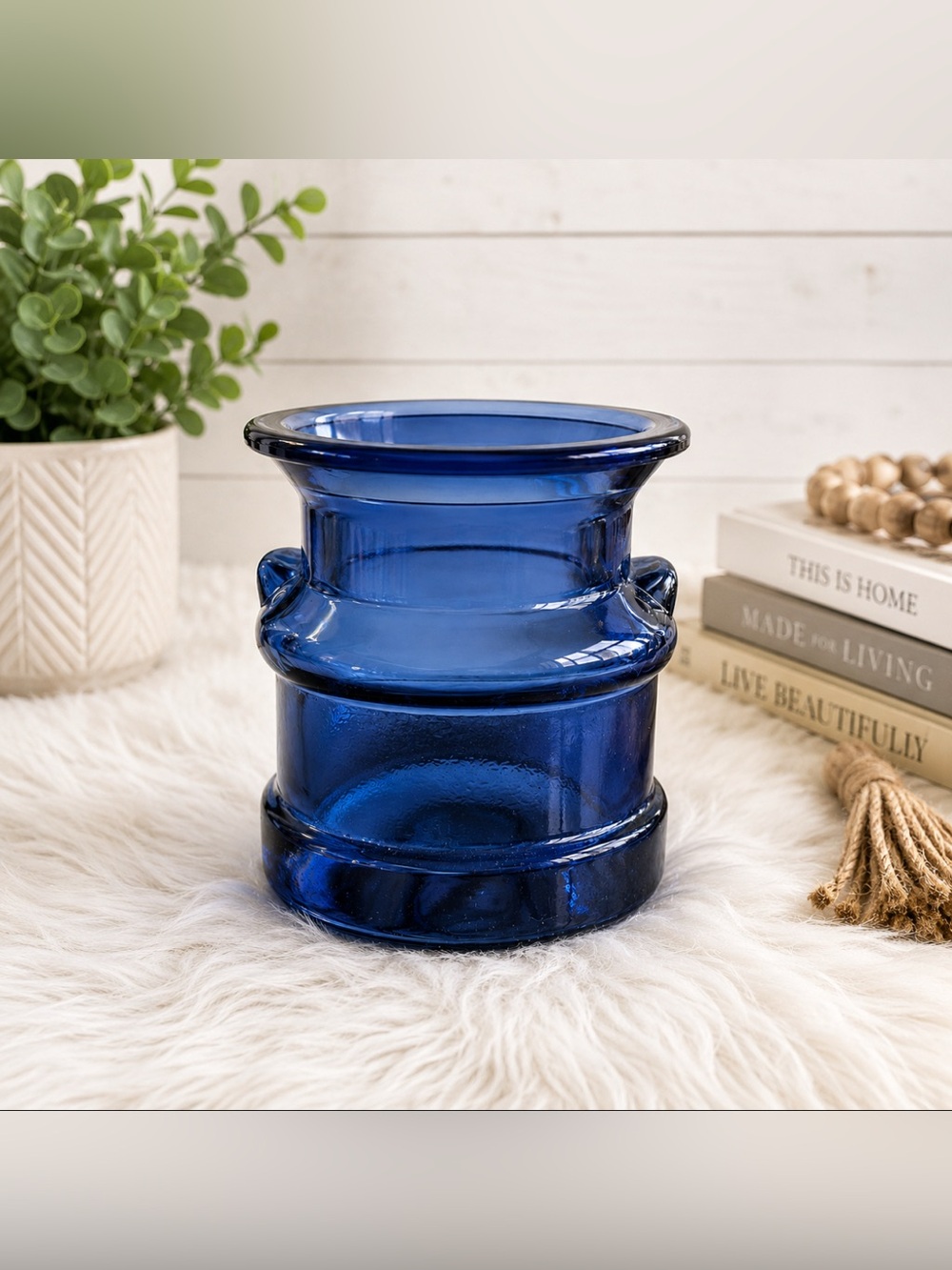 Blue Glass Jar